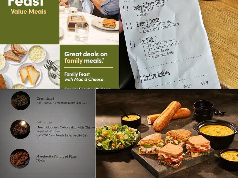 Panera Bread Menu