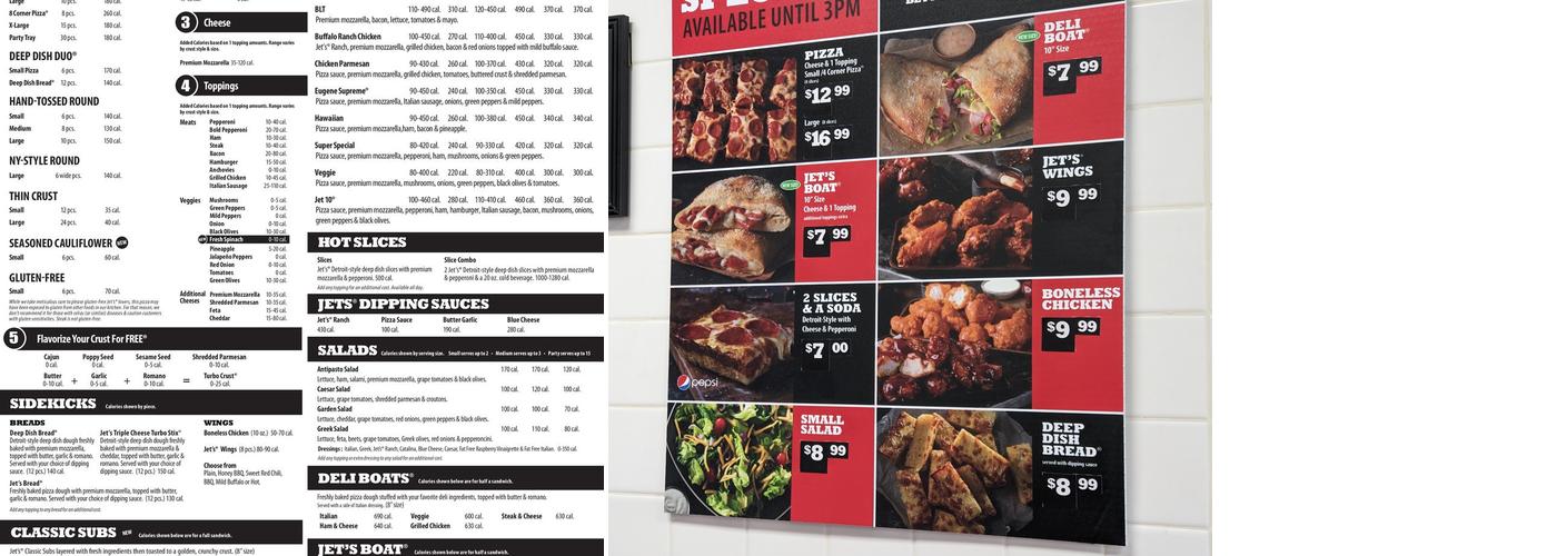 Jet's Pizza Menu