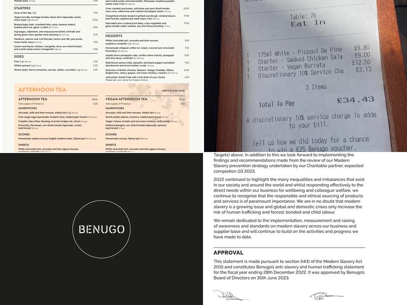 Ashmolean Rooftop Restaurant Menu