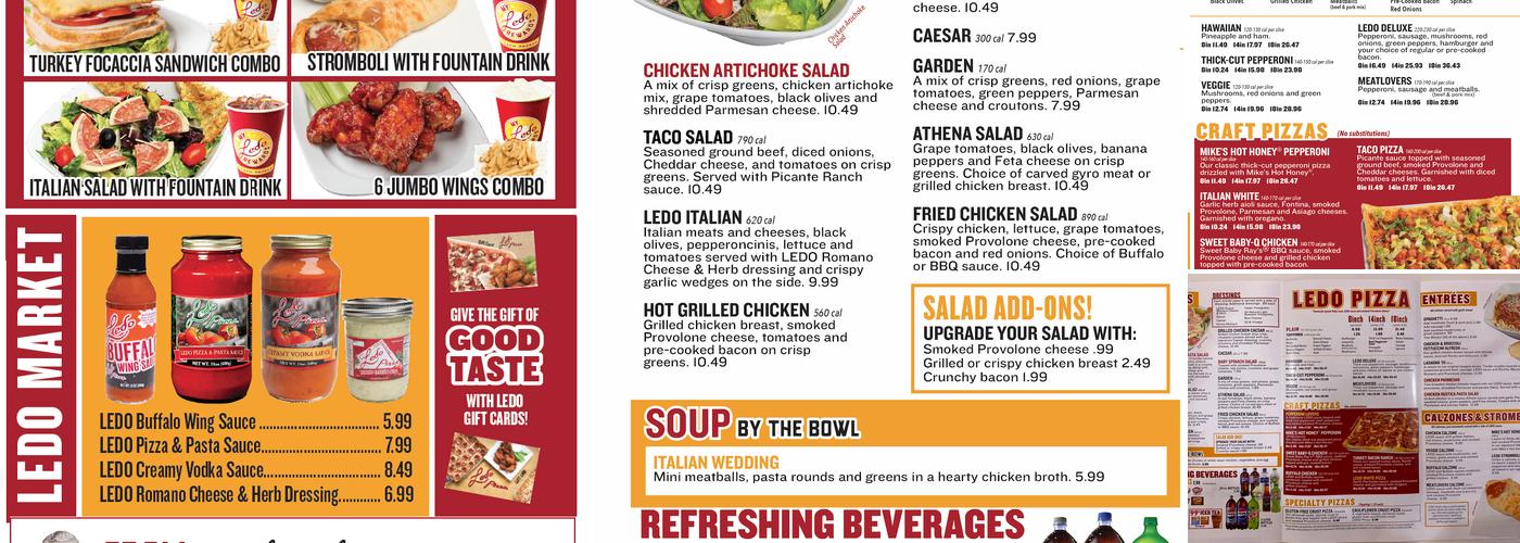 Ledo Pizza Rockville, MD - Rockville Pike Menu