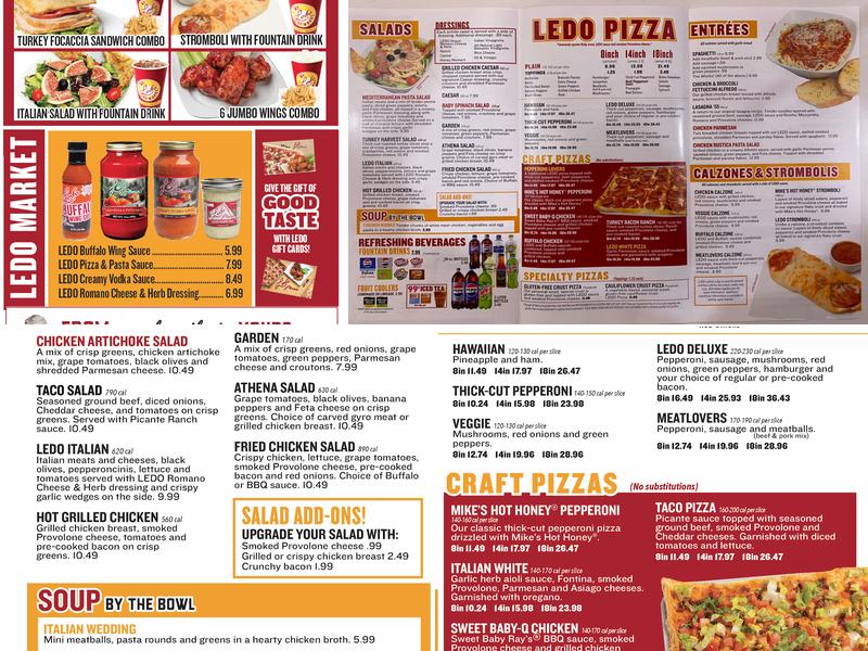 Ledo Pizza Rockville, MD - Rockville Pike Menu