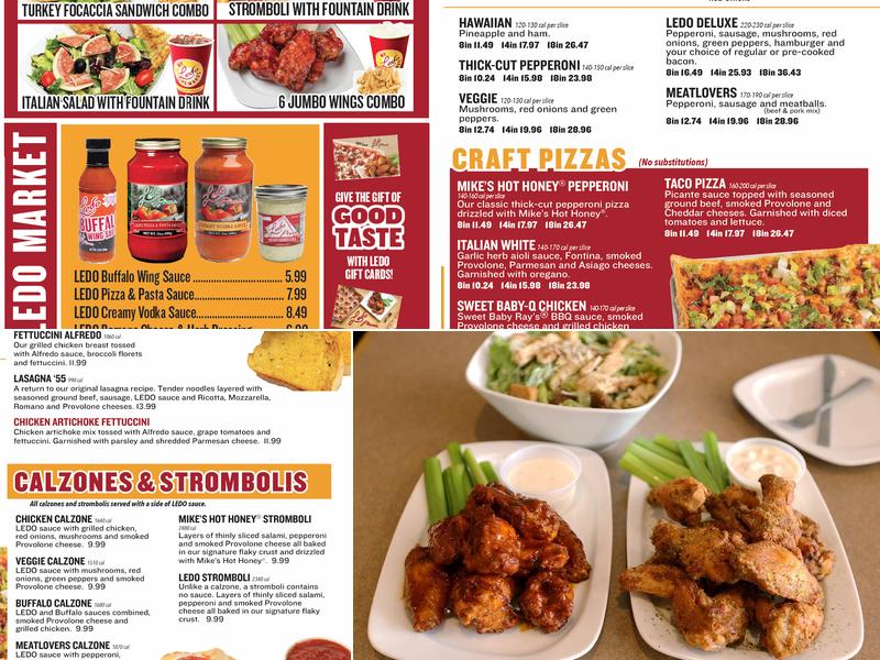 Ledo Pizza Menu