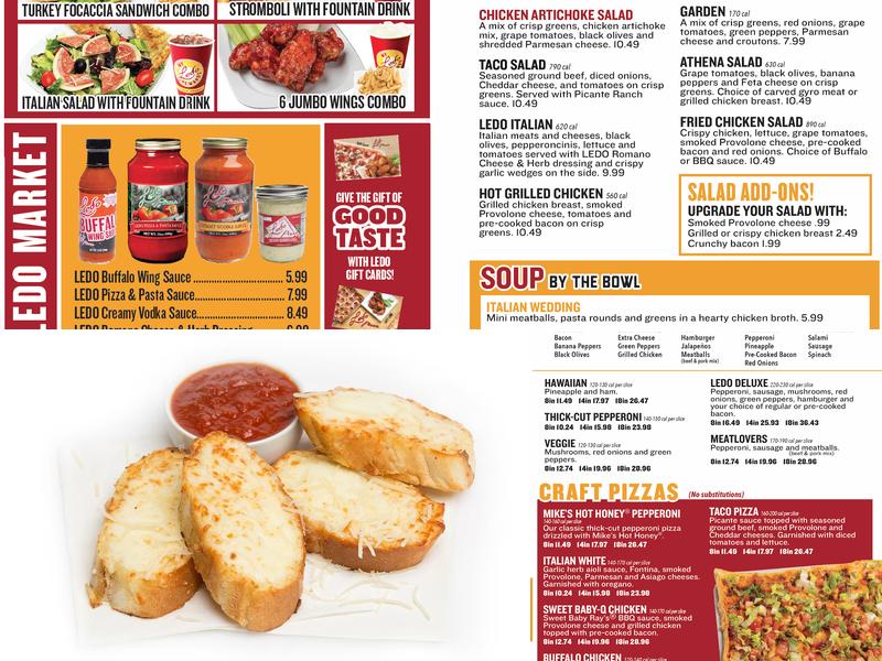 Ledo Pizza Menu