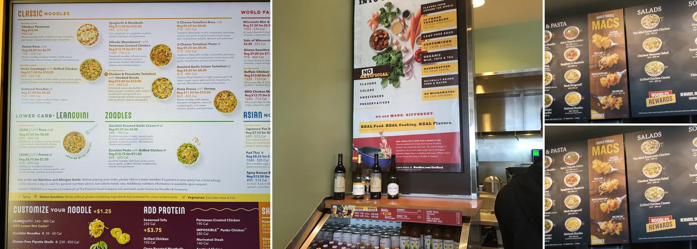 Noodles and Company Menu