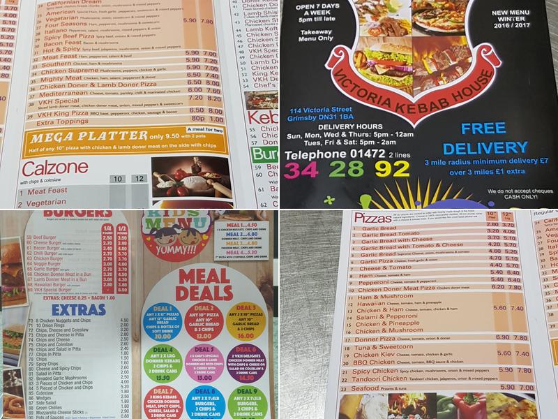 Victoria Kebab House Menu