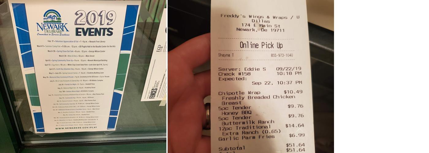 Freddy's Wings and Wraps Menu