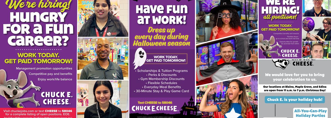 Chuck E. Cheese Menu