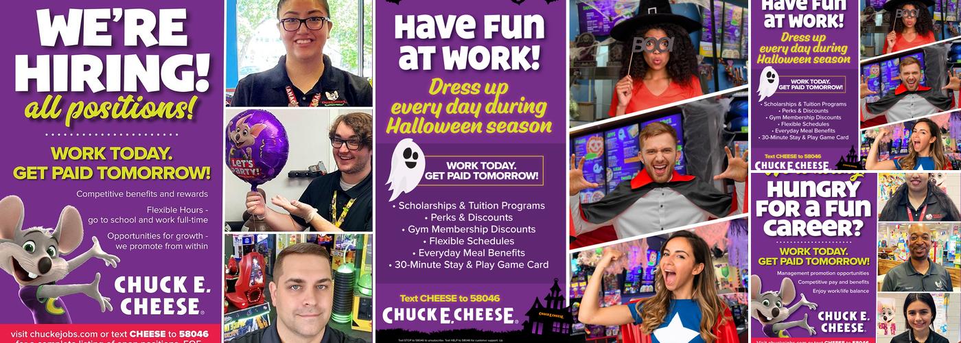 Chuck E. Cheese Menu