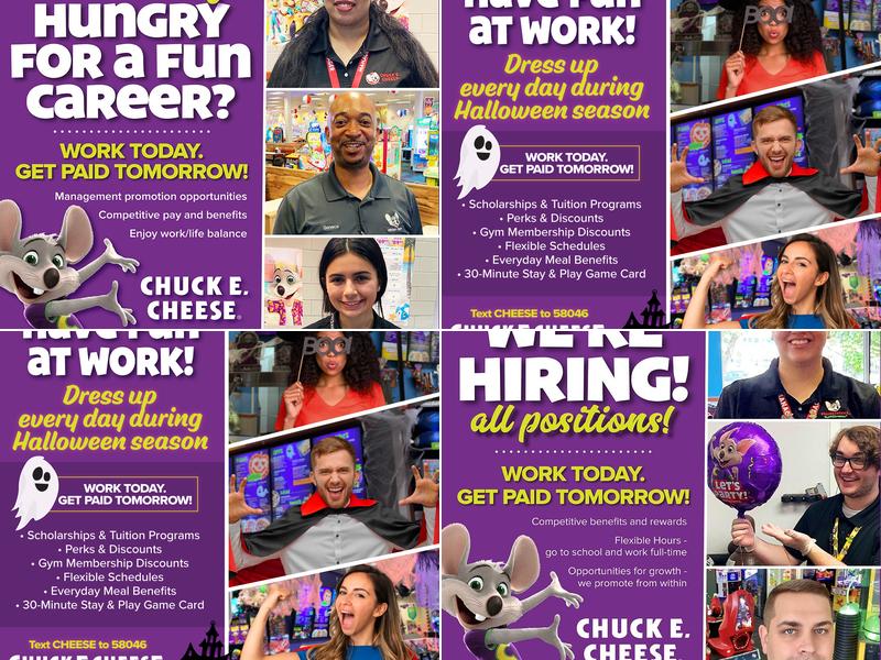 Chuck E. Cheese Menu