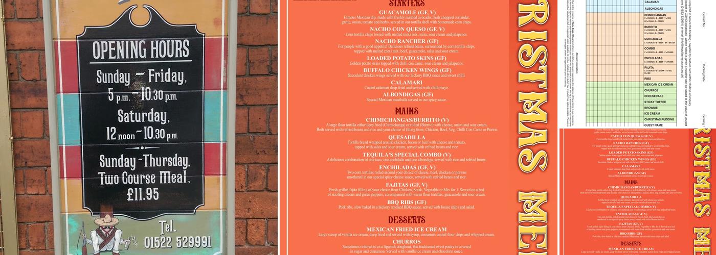 Tequilas Mexican Menu