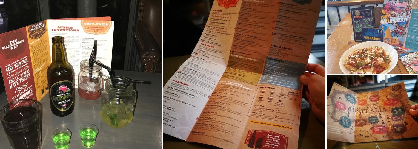 Walkabout - Lincoln Menu