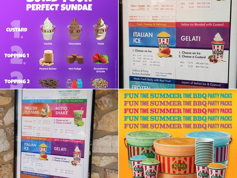 Rita's Italian Ice & Frozen Custard Menu