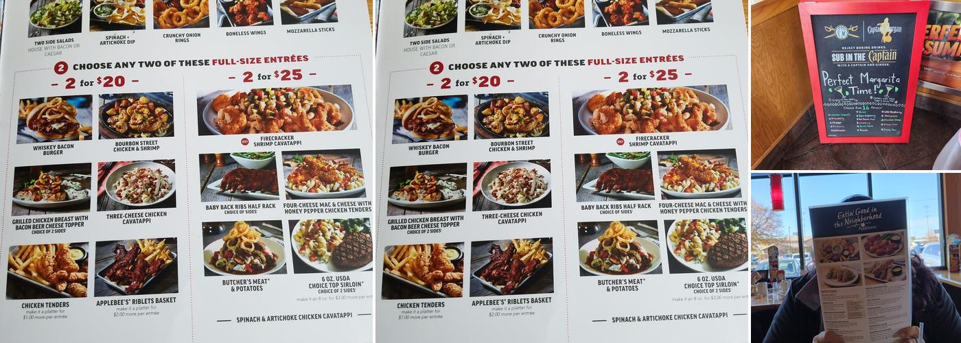 Applebee's Grill + Bar Menu