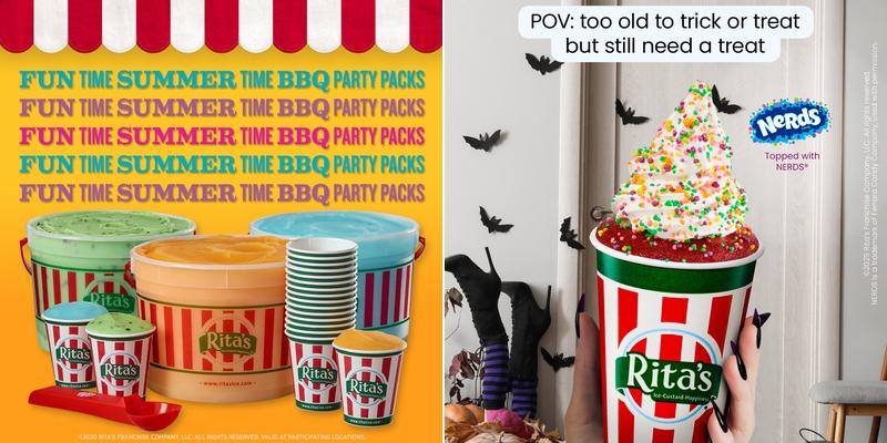 Rita's Italian Ice & Frozen Custard Menu