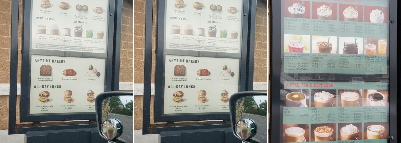Starbucks Menu