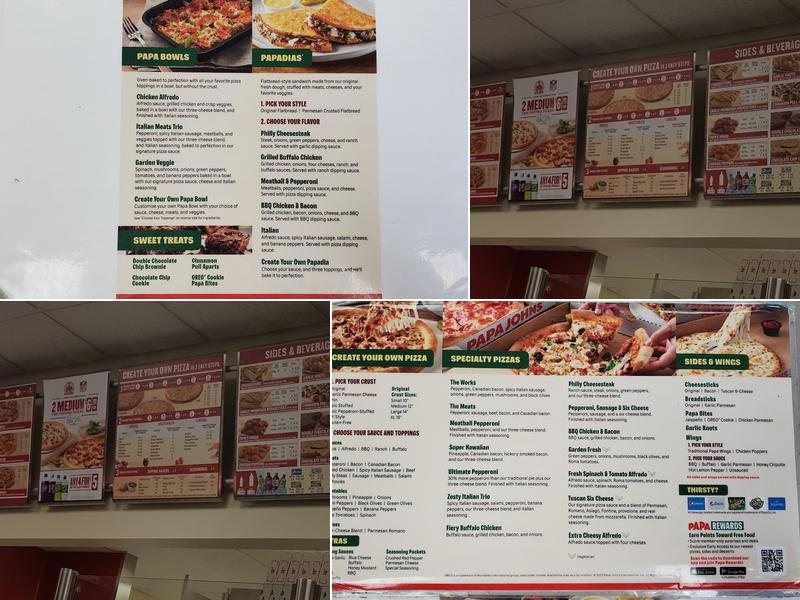 Papa Johns Pizza Menu