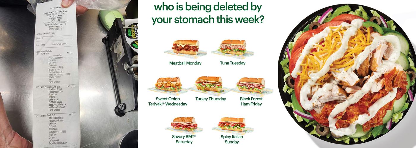 Subway Menu