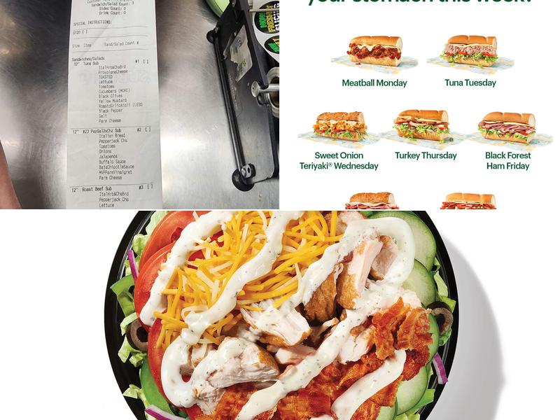 Subway Menu