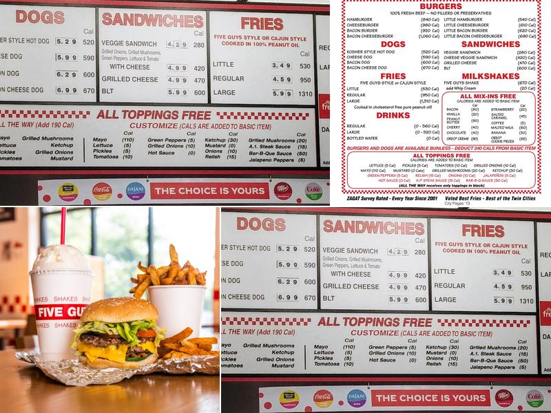 Five Guys Menu