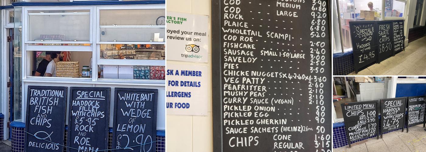 Peter's Fish Factory Margate Menu