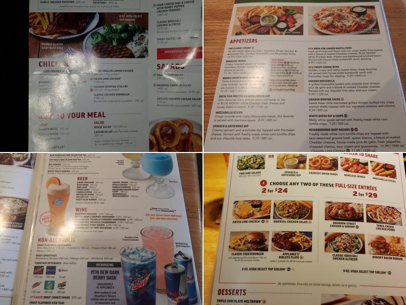 Applebee's Grill + Bar Menu