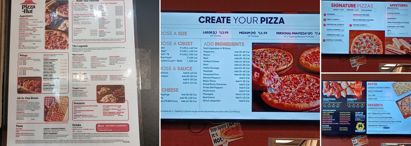 Pizza Hut Menu