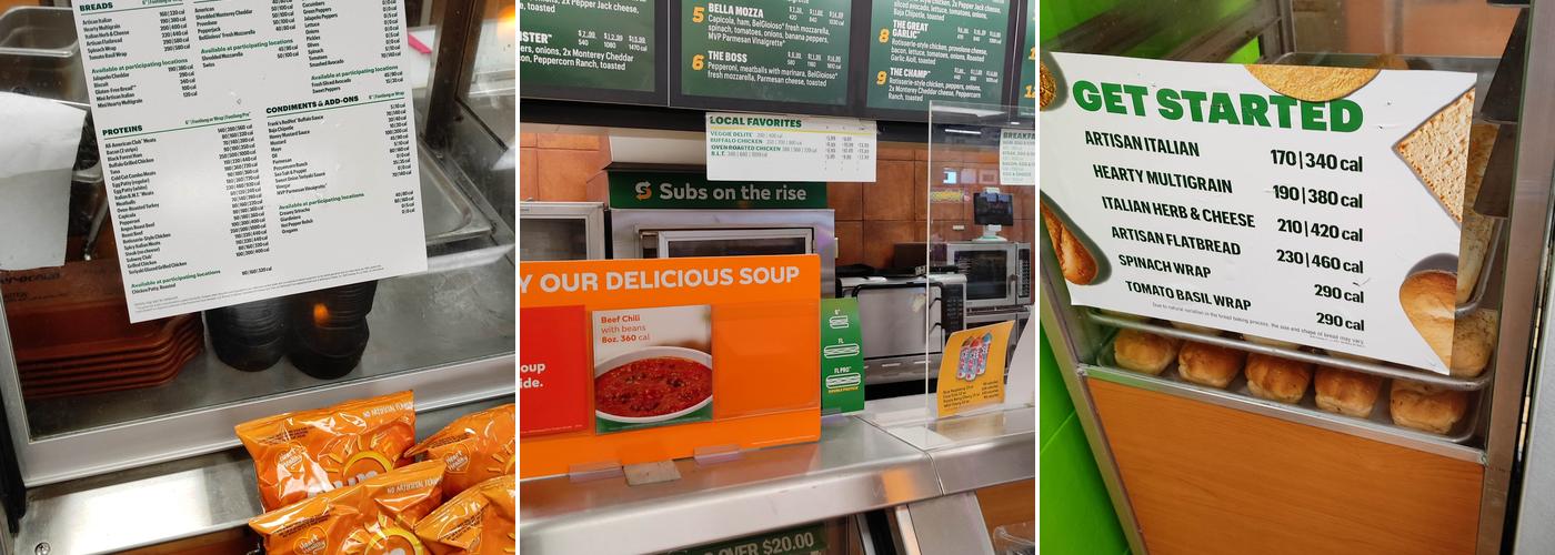 Subway Menu