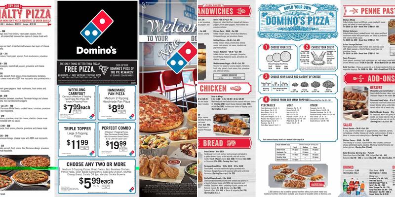 Domino's Pizza Menu