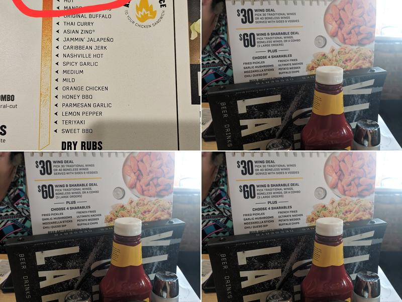 Buffalo Wild Wings Menu
