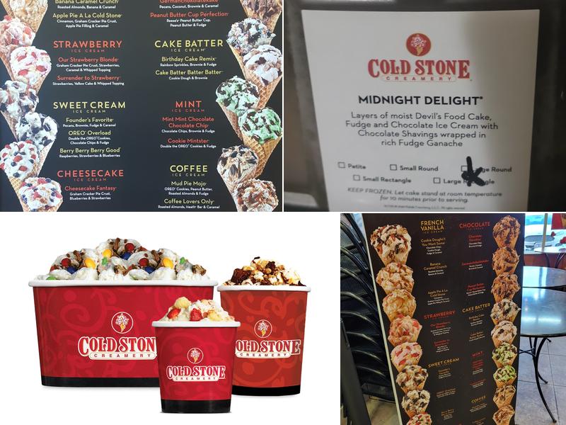Cold Stone Creamery Menu