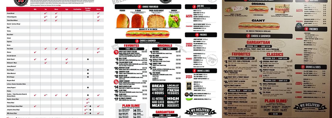 Jimmy John's Menu
