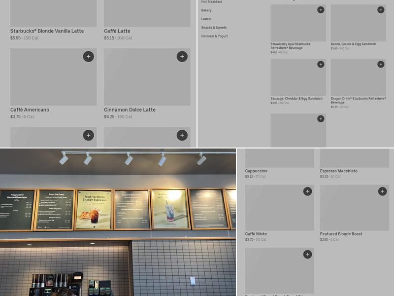 Starbucks Menu