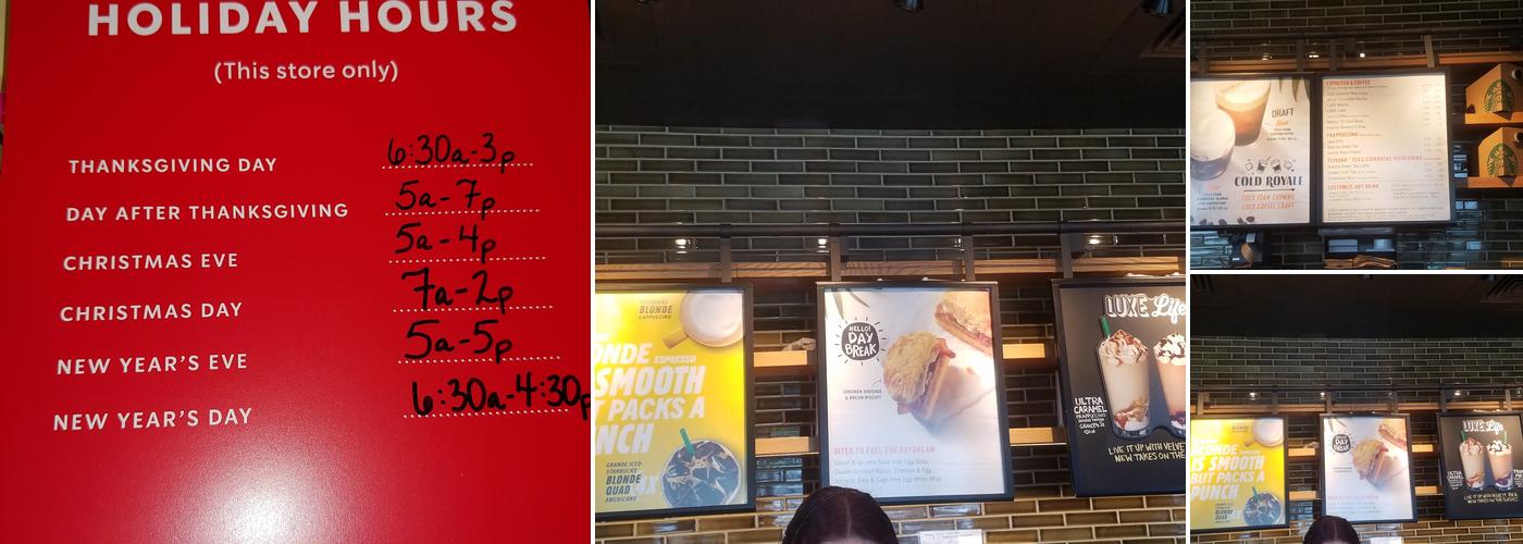 Starbucks Coffee Company Menu