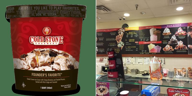 Cold Stone Creamery Menu