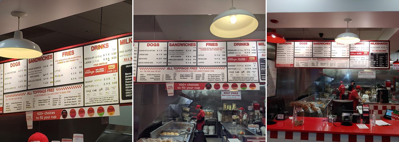 Five Guys Menu
