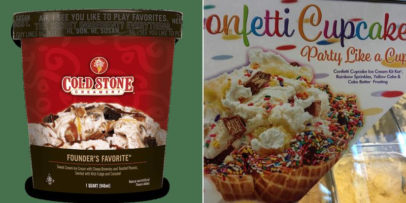 Cold Stone Creamery Menu