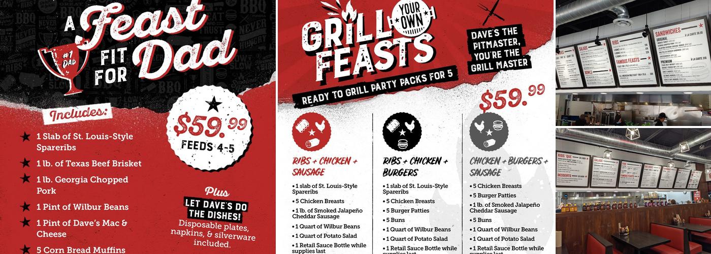 Famous Dave's Quick 'Que Menu