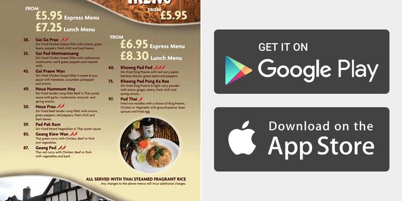 Thai Gallery Hereford Menu