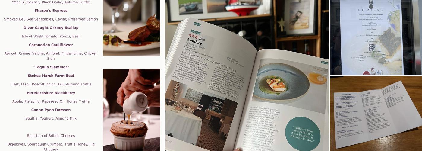 Lumiere Menu