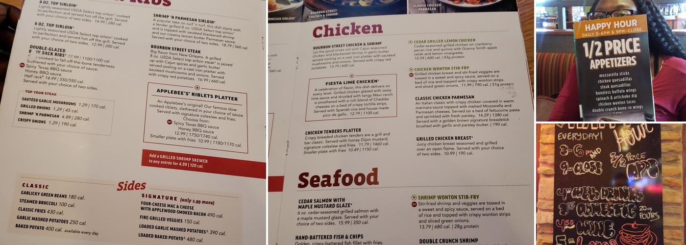 Applebee's Grill + Bar Menu