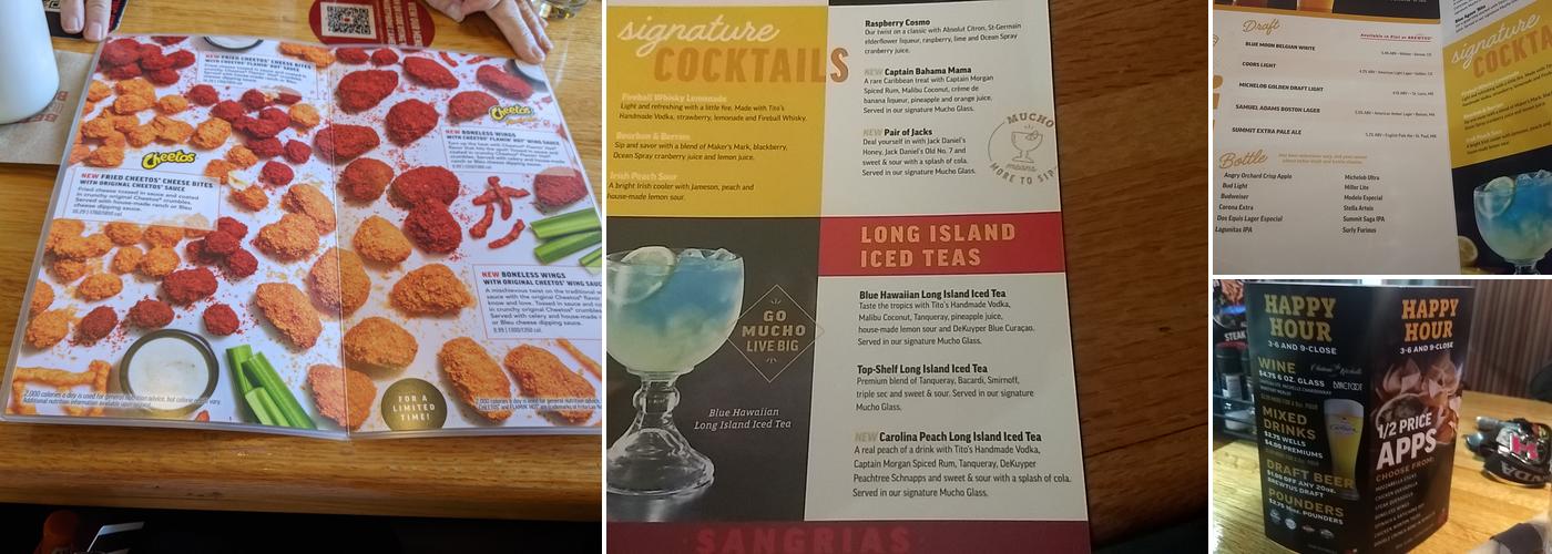 Applebee's Grill + Bar Menu