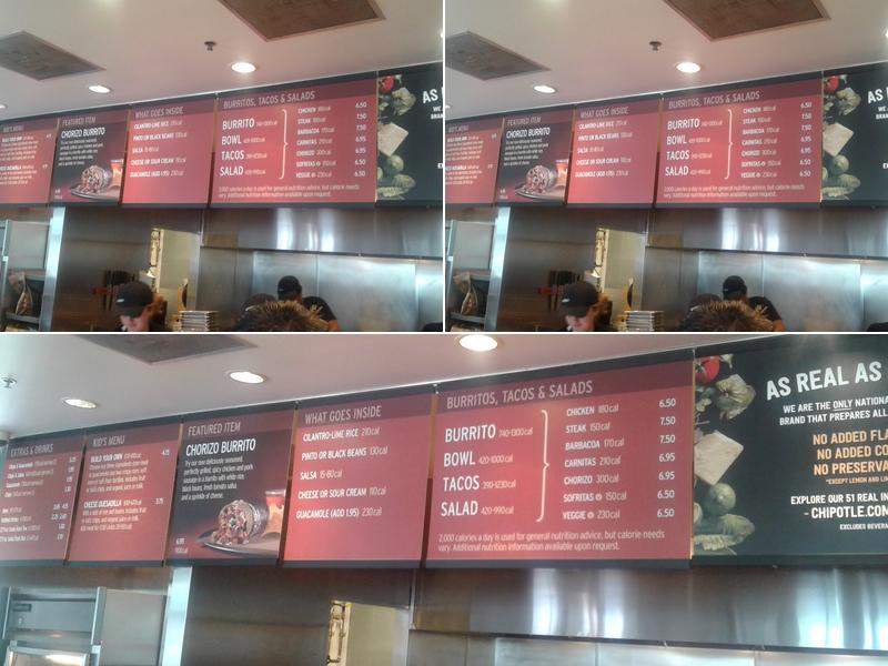 Chipotle Mexican Grill Menu
