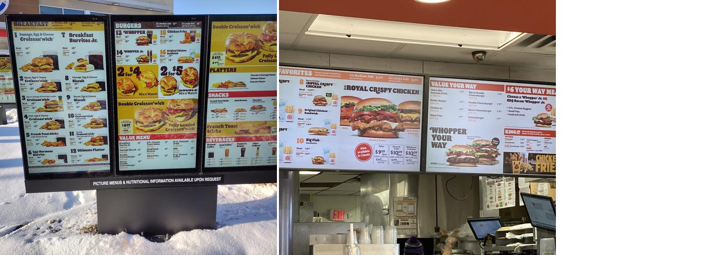 Burger King Menu