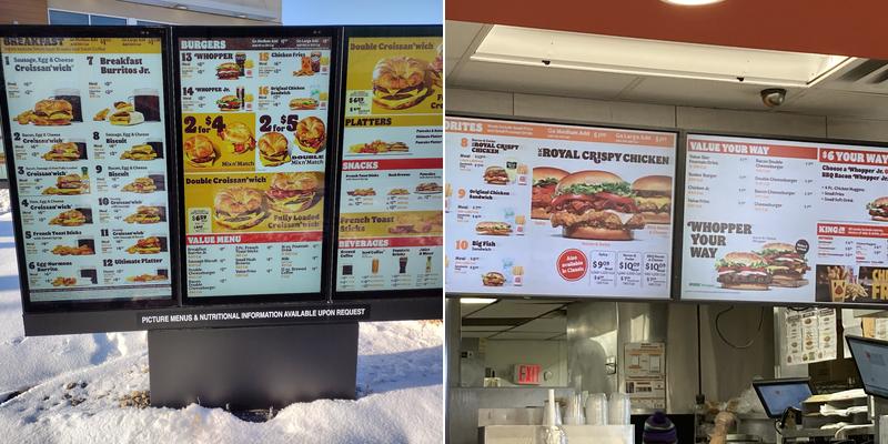 Burger King Menu