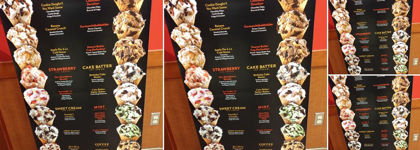 Cold Stone Creamery Menu