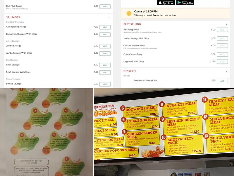 Little Chippy /Southern Frıed Chicken Menu