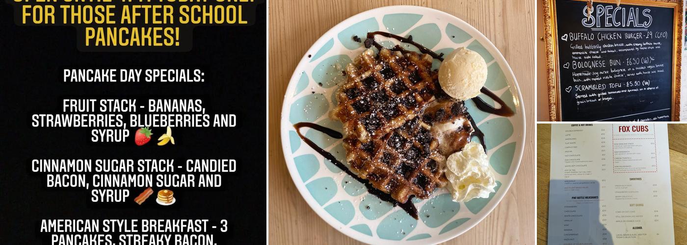 Foxes Café Lounge Menu