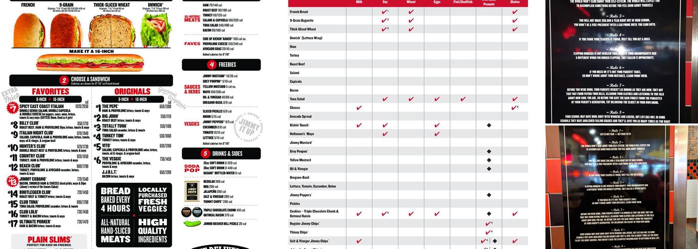 Jimmy John's Menu