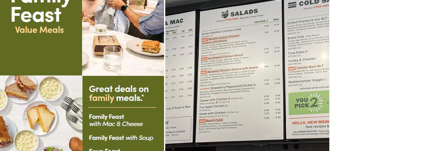 Panera Bread Menu