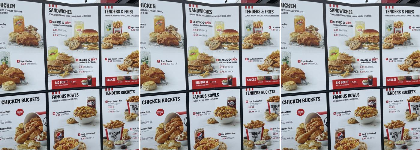 KFC Menu